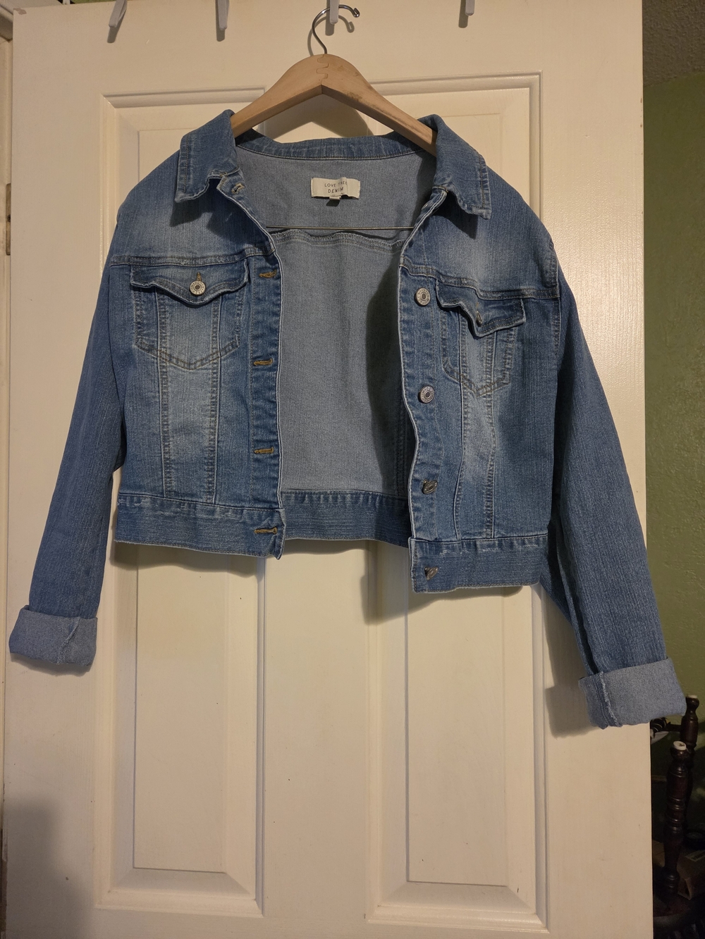 Love Tree Light Blue Denim Jean Jacket
